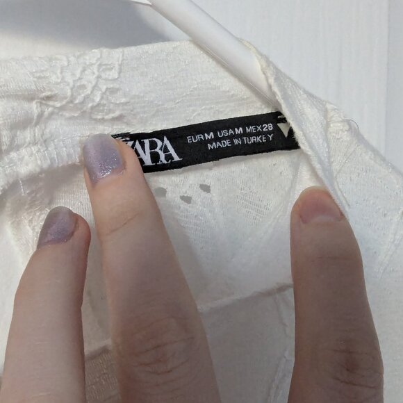 White Midi Zara Dress, Size M - Picture 7 of 12